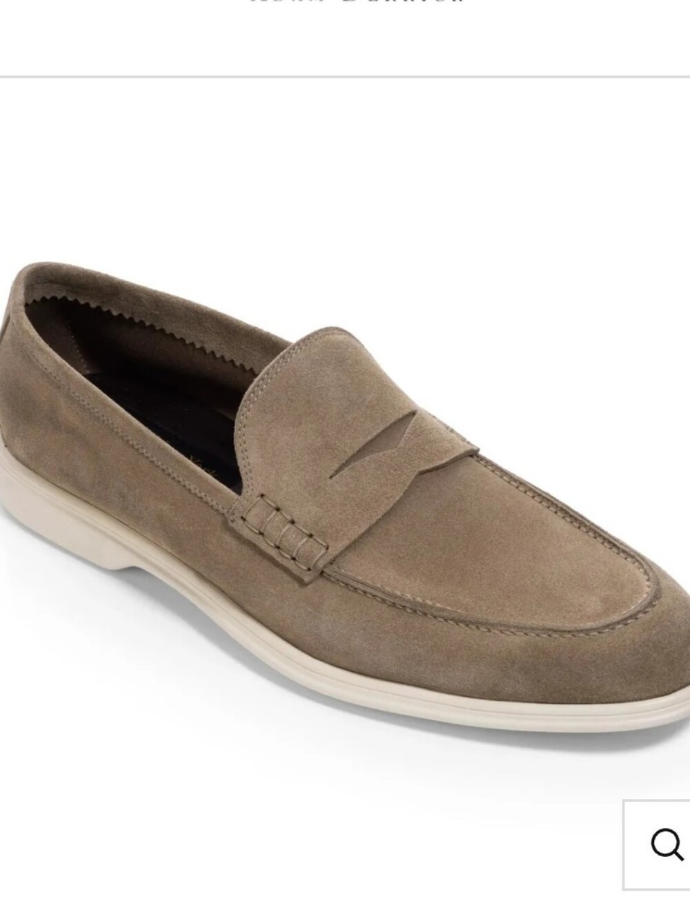 To Boot  Taupe Suede Penny Loafers with Cream Sole Size 10